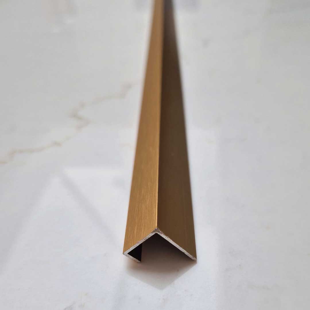 10mm Brushed Gold Aluminium End Cap - Image 3