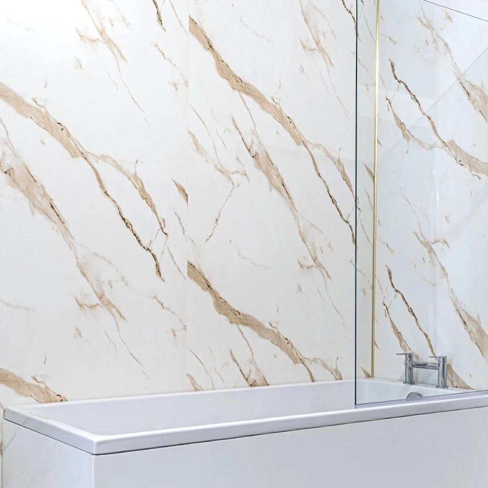 10mm Gold Marble Matt Shower Panel 1M x 2.4M - Image 3