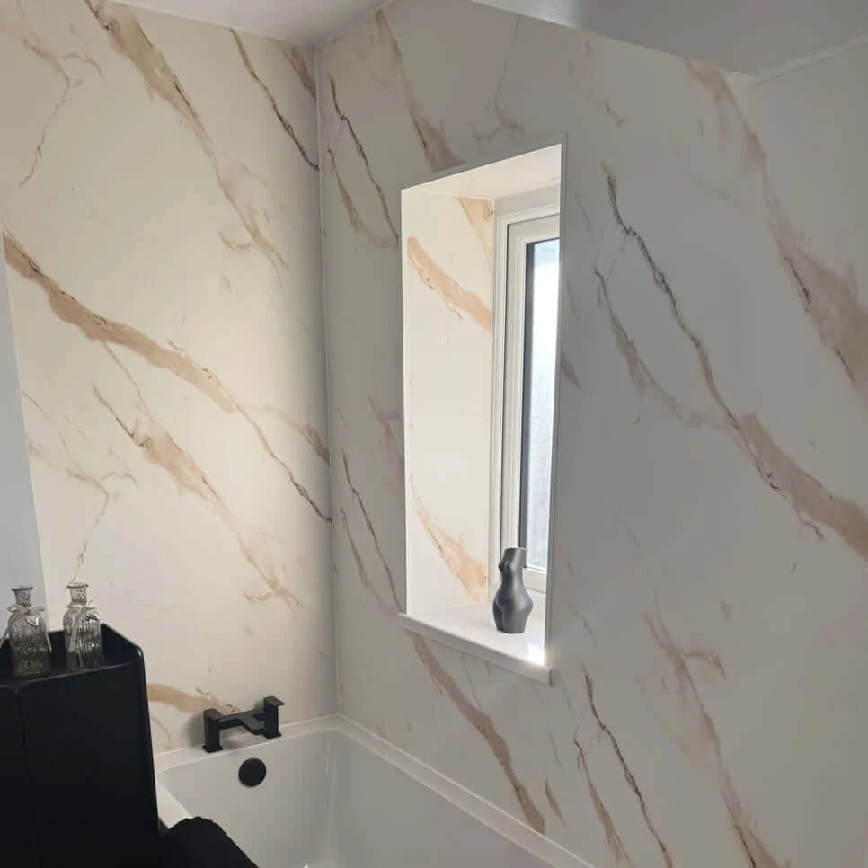 10mm Gold Marble Matt Shower Panel 1M x 2.4M - Image 5