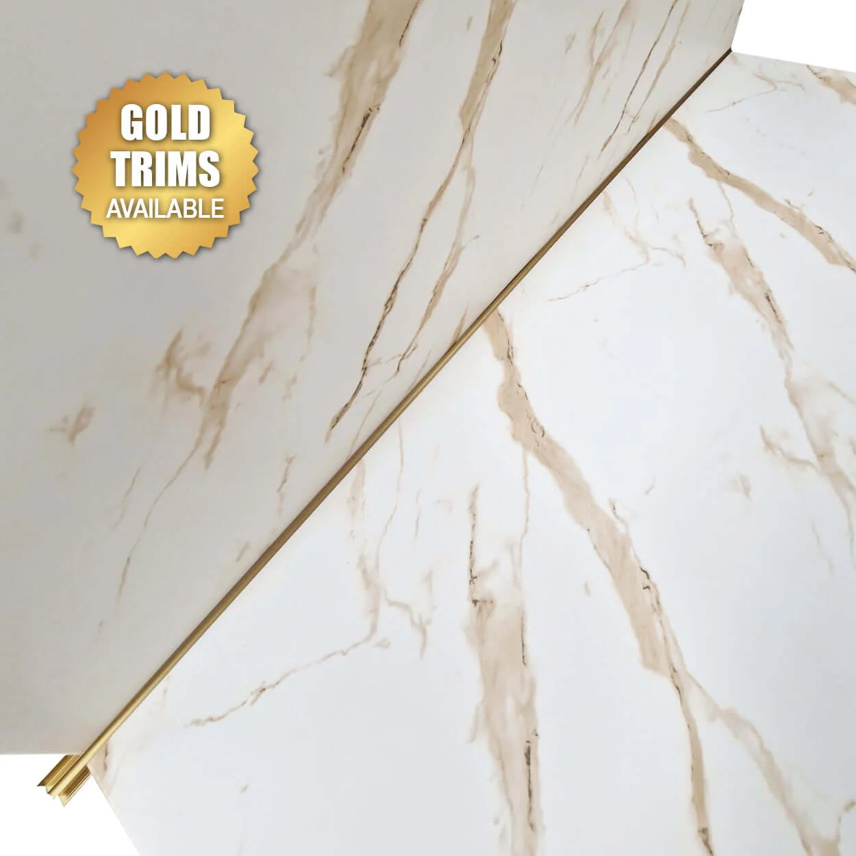 10mm Gold Marble Matt Shower Panel 1M x 2.4M - Image 7