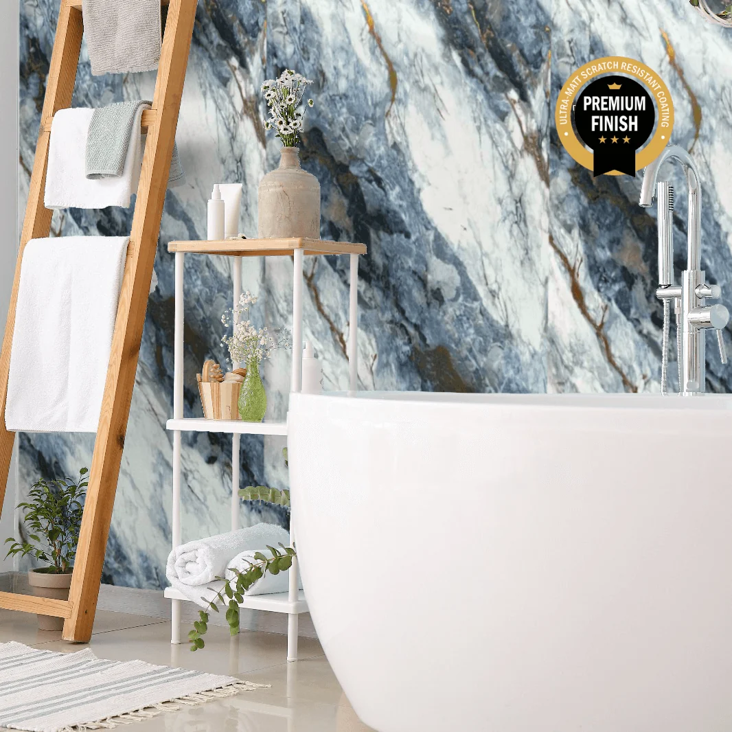 10mm Ocean Blue Ultra Matt Shower Panel 1M x 2.4M - Image 3