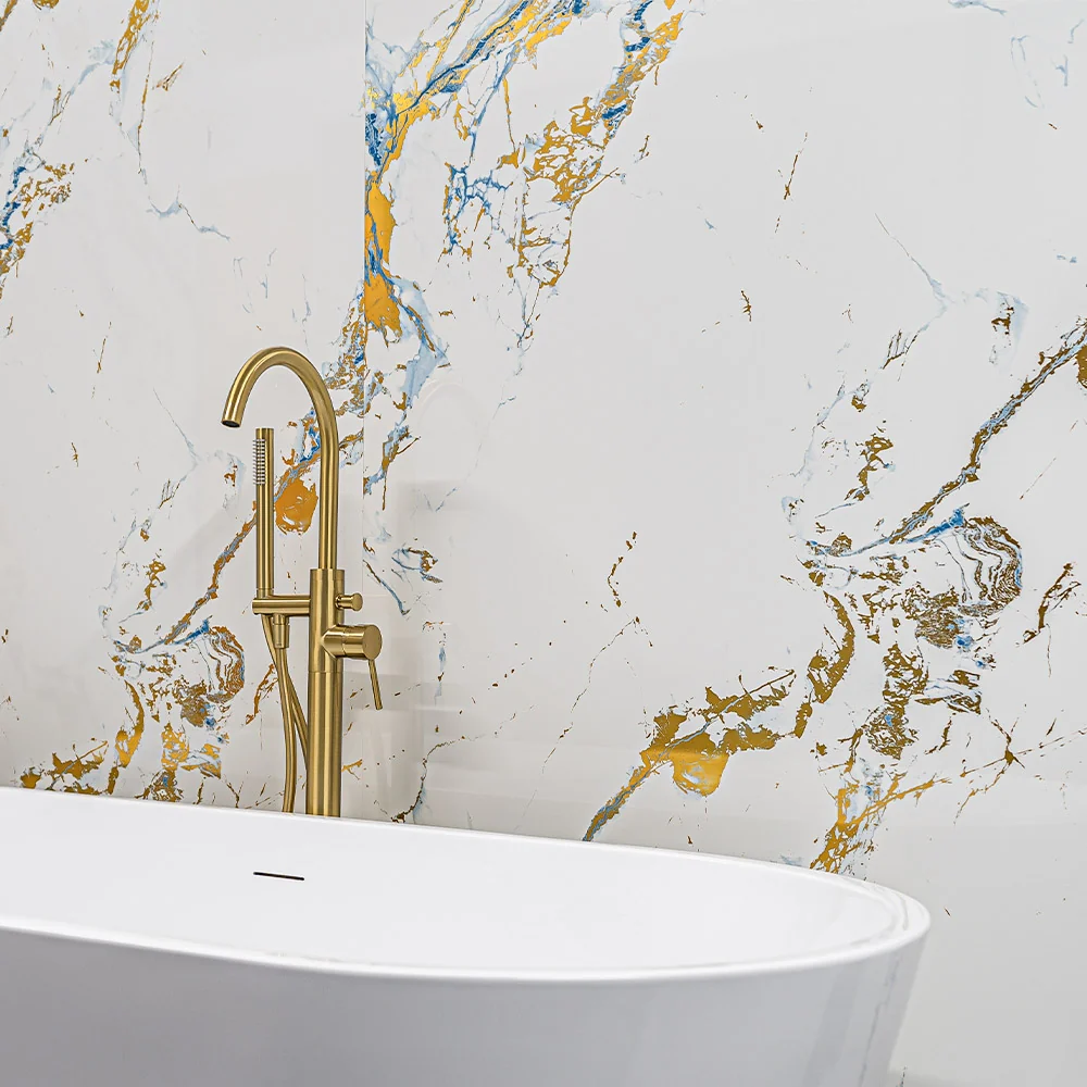 10mm Oro Blue Gloss Shower Panel 1M x 2.4M - Image 3