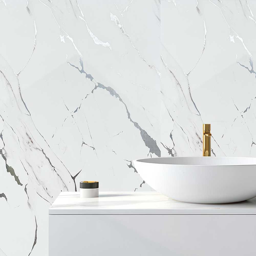 10mm Silvara Marble Gloss Shower Panel 1M x 2.4M - Image 3
