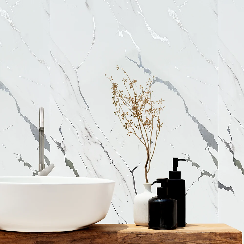 10mm Silvara Marble Gloss Shower Panel 1M x 2.4M - Image 6
