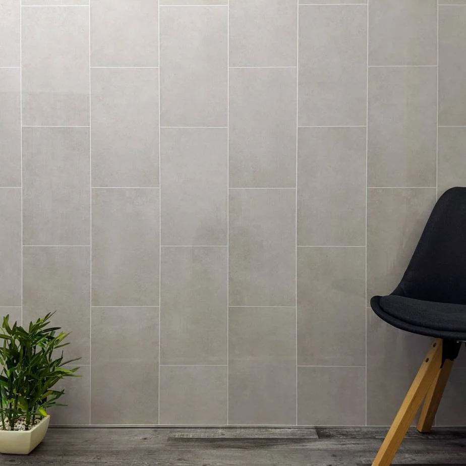 8mm Klasic Grey Tile Effect Bathroom Wall Panel - Pack of 4 - Image 3