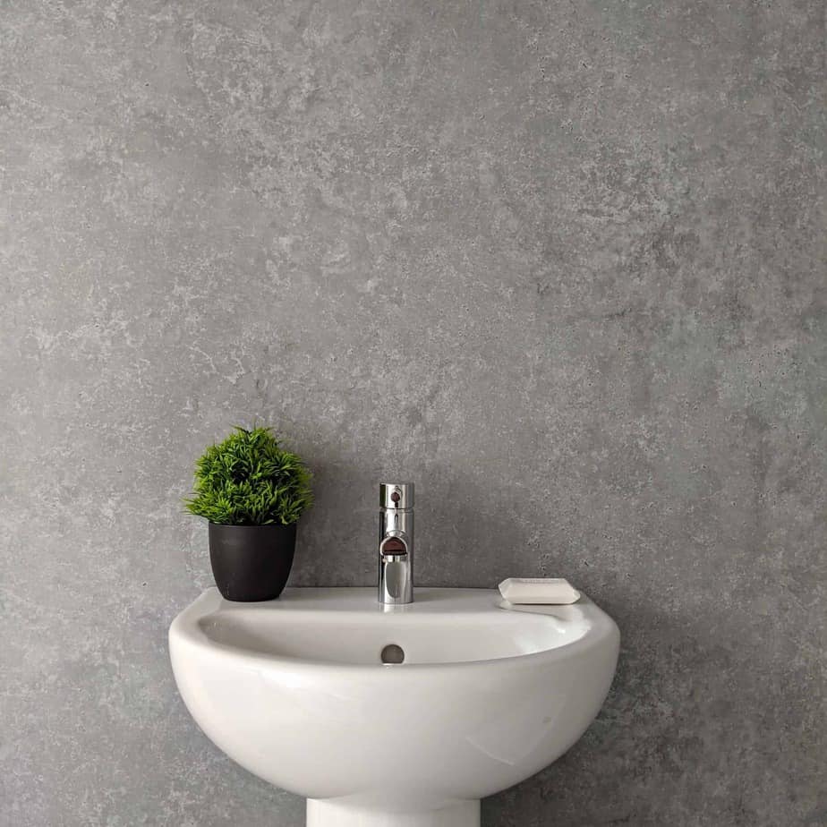 8mm Light Concrete Bathroom Wall Panel - Pack of 4 - Image 3