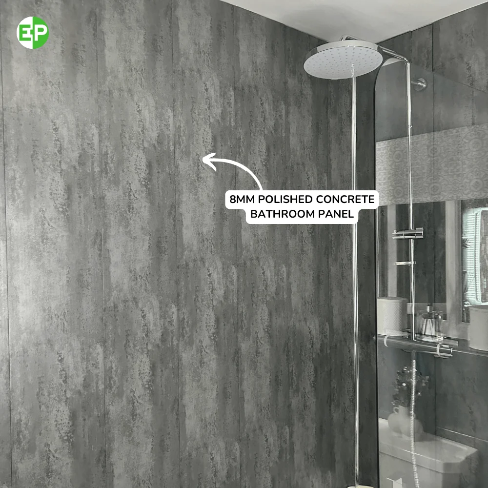 8mm Polished Concrete Bathroom Wall Panel - Pack of 4 - Image 7