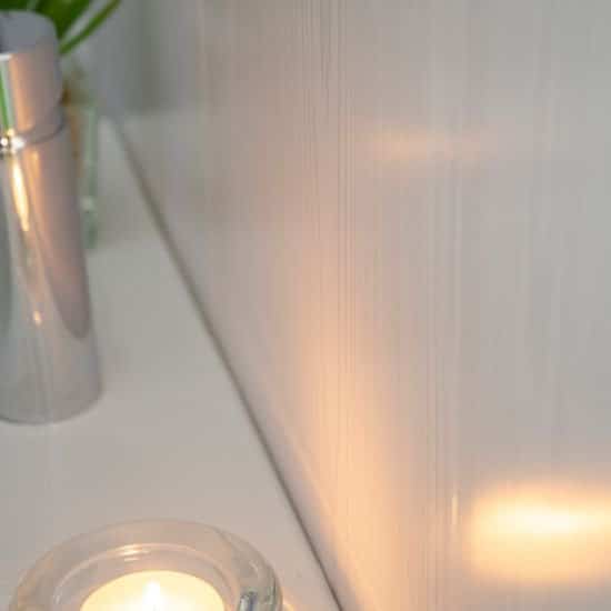 8mm White Wood Matt Bathroom Wall & Ceiling Panel - Pack of 4 - Image 4
