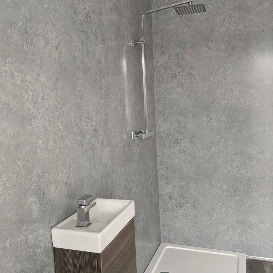 10mm Light Concrete Matt Shower Panel 1M x 2.4M - Image 8