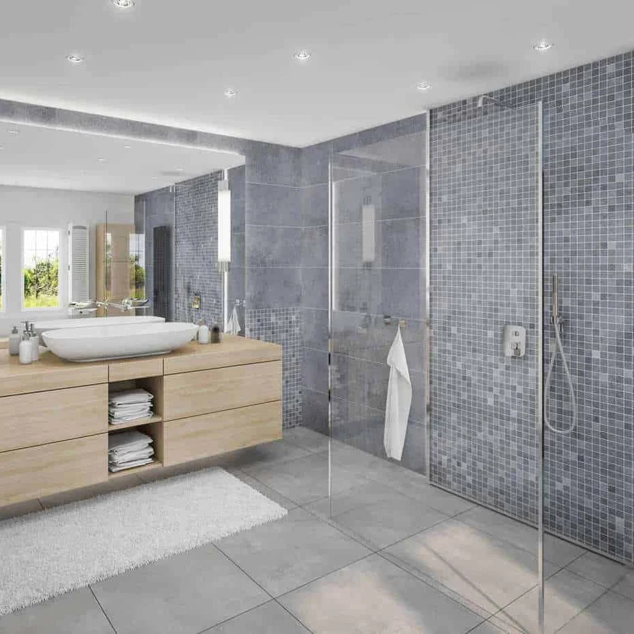 10mm Roman Blue Mosaic Matt Shower Panel 1M x 2.4M - Image 3
