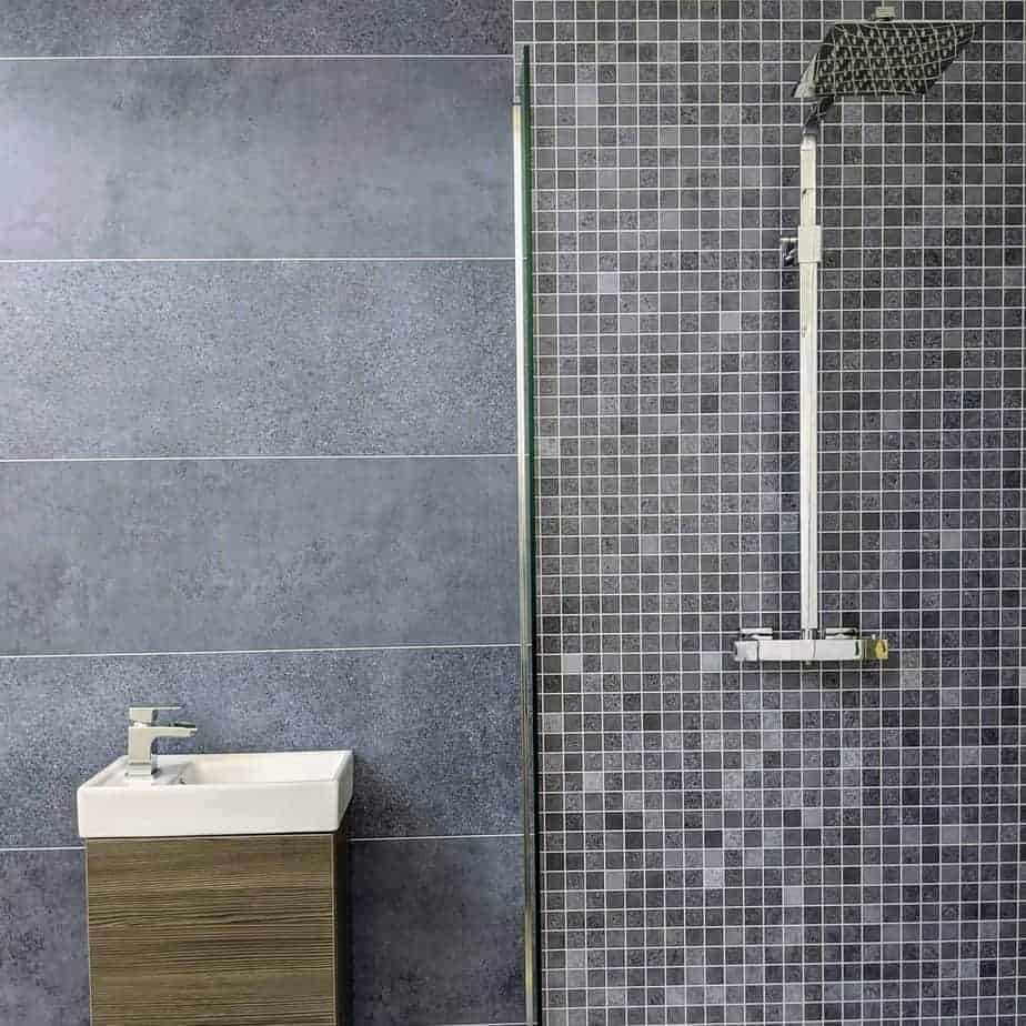 10mm Roman Blue Mosaic Matt Shower Panel 1M x 2.4M - Image 6