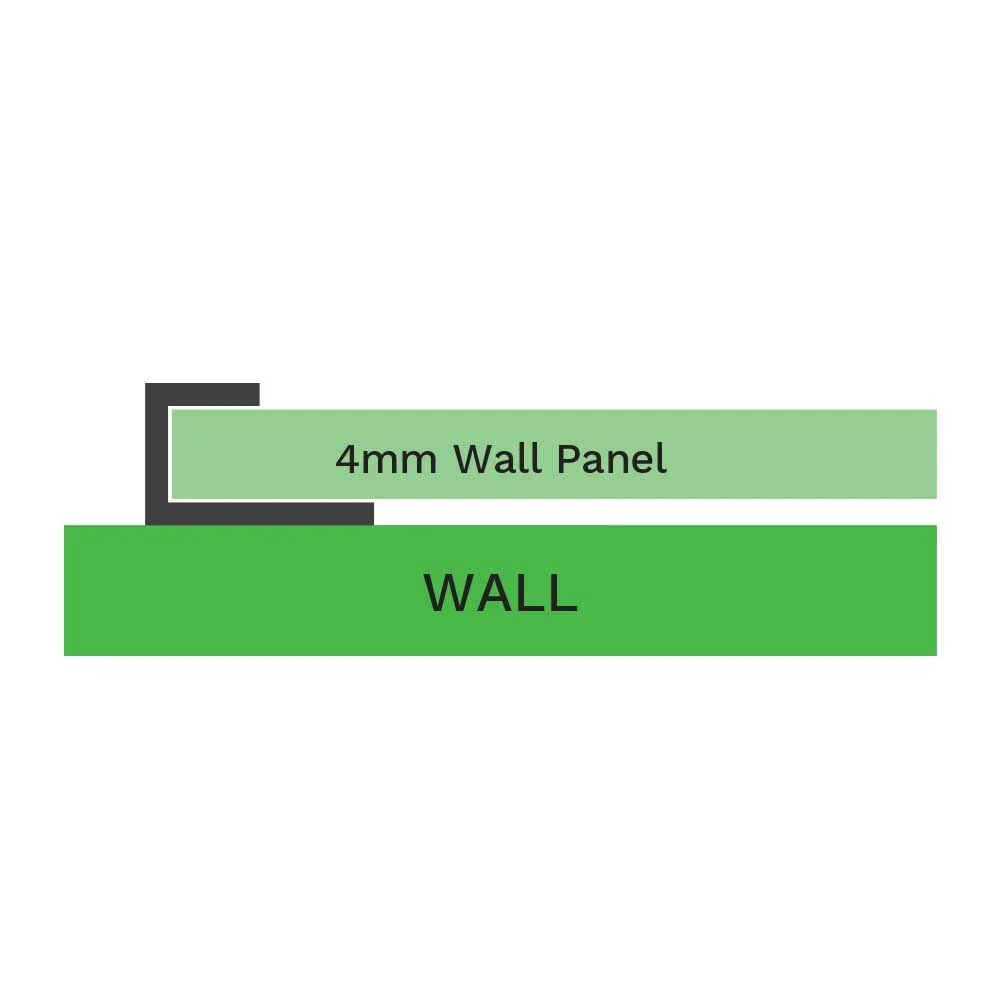 4mm SPC Solid Core Black End Cap Trim - Image 3