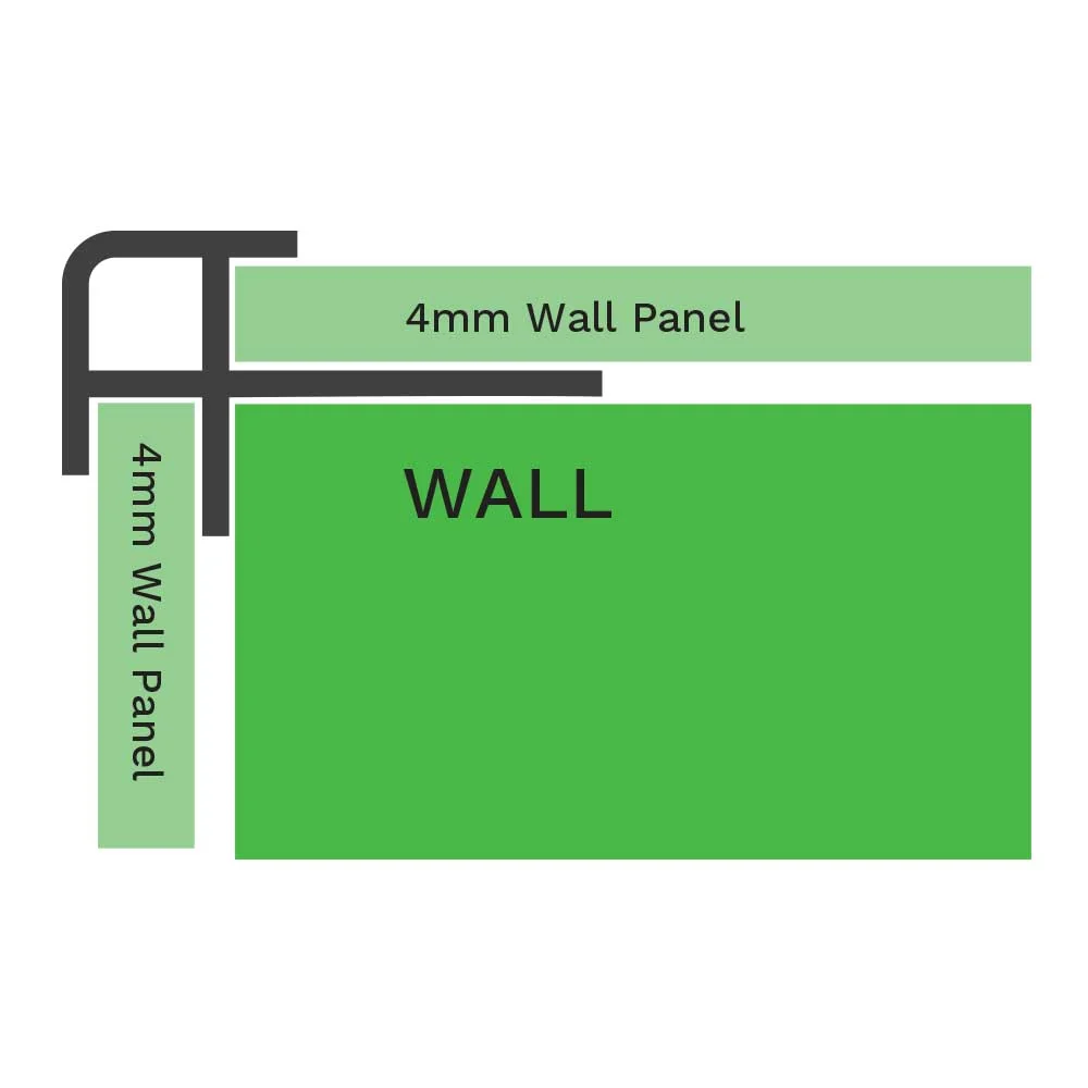 4mm SPC Solid Core Silver External Corner Trim - Image 3