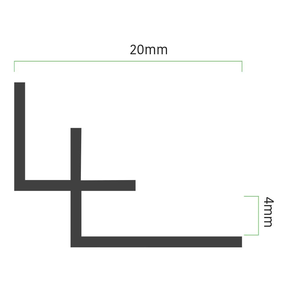 4mm SPC Solid Core Silver Internal Corner Trim - Image 3