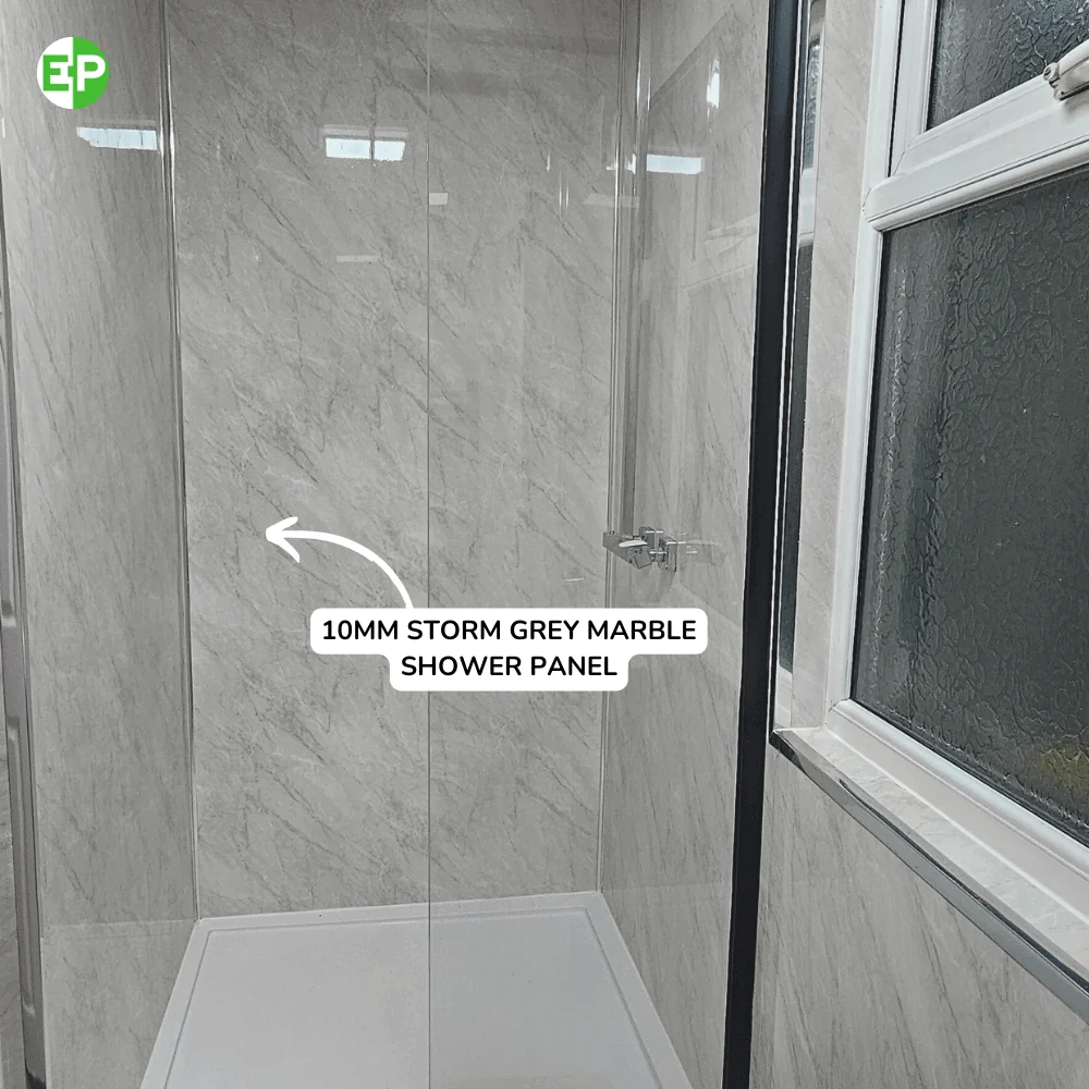 10mm White Gloss Shower Panel 1M x 2.4M - Image 11